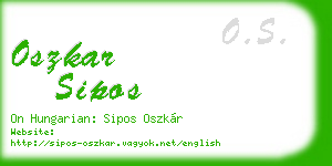 oszkar sipos business card