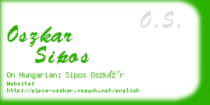 oszkar sipos business card